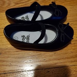 Toddler Girl Size 7 Black Ballet Flats, EUC